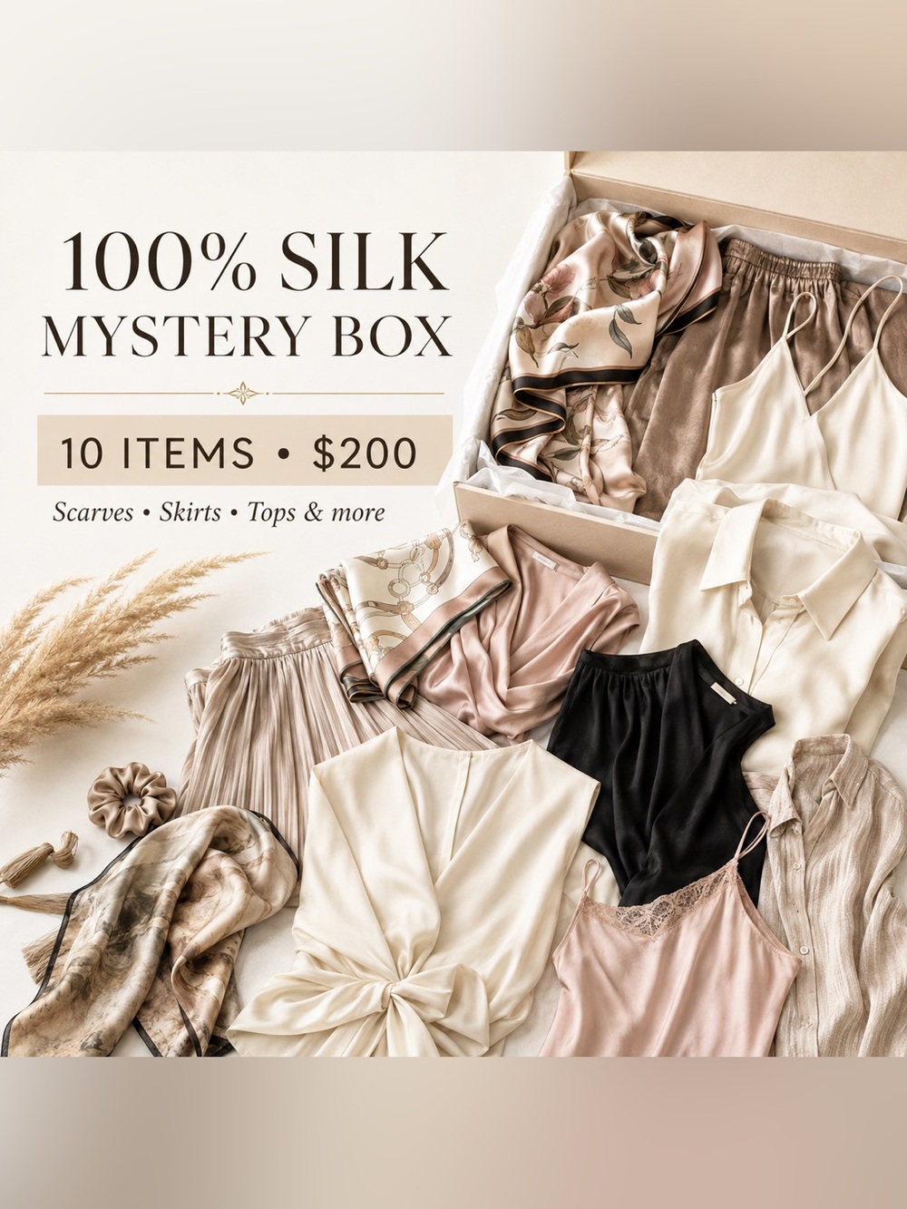 100% silk mystery box 10 pieces